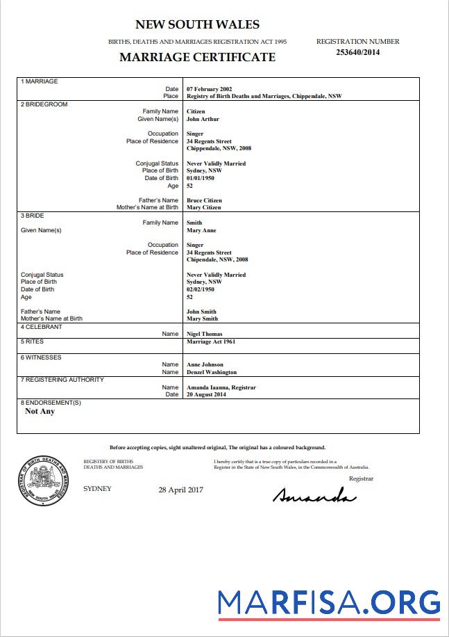 Printable Australia Northern Territory of Australia birth certificate template in Word